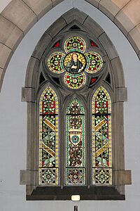 Lutherfenster in der Protestantischen Kirche Grethen. Foto: Dagmar Brunner, Bad Dürkheim