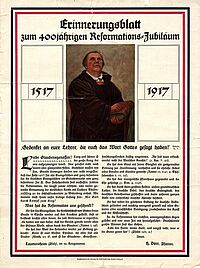 Erinnerungsblatt zum 400-jährigen Reformationsjubiläum. Bildnachweis: Zentralarchiv der Ev. Kirche der Pfalz, Abt. 173 Nr. 493.