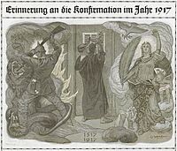 Konfirmation 1917. Bestand und Foto: Zentralarchiv der Ev. Kirche der Pfalz, Abt. 173 Nr. 3221