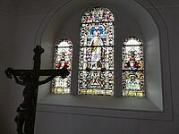 Lutherfenster in der Prot. Kirche Trippstadt, 1895. Bildnachweis: Zentralarchiv der Ev. Kirche der Pfalz Abt. 154 Nr. 8758.